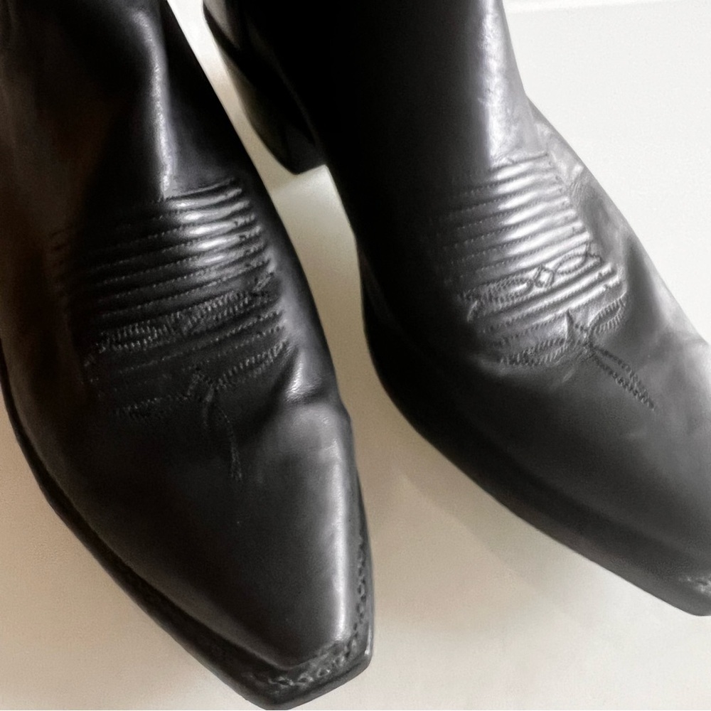 1883 LUCCHESE | Black Soft leather Designer Special Edition Western Cowboy Boots - Picture 13 of 15